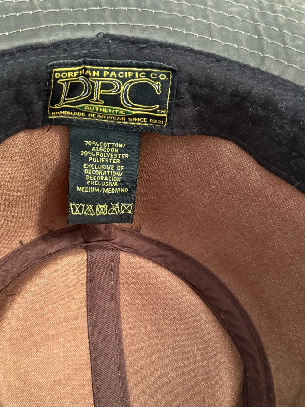 DPC Dorfman Pacific Weathered Outback Safari Hat Brown Medium